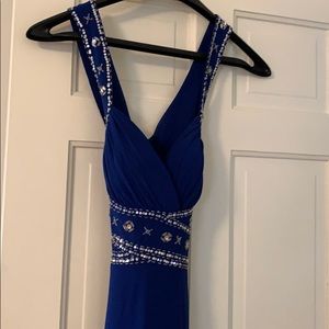 Long royal blue dress